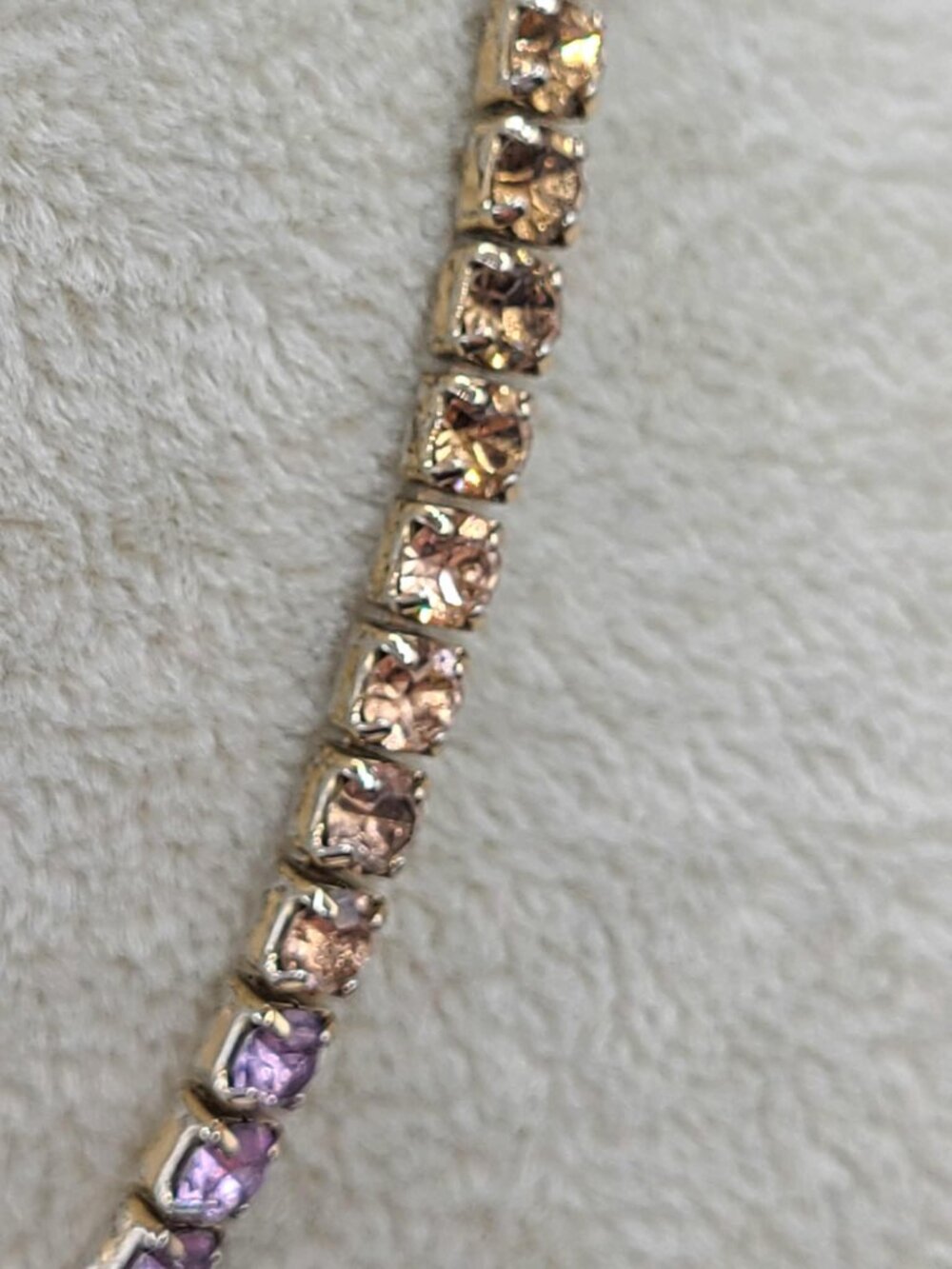 J Crew Girls Rainbow Crystal Tennis Necklace - Picture 3 of 13